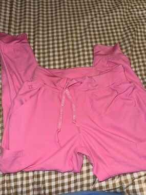 Med Couture Pink Track Pants Joggers